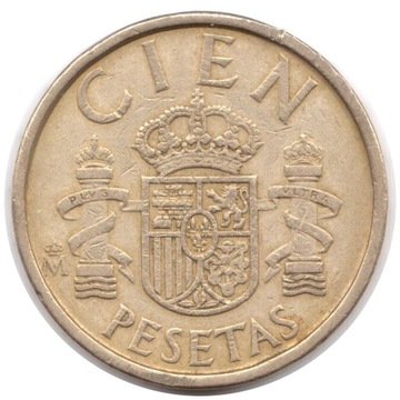 Hiszpania 100 peset 1988 , KM#826