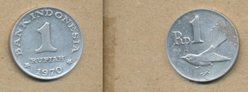 Indonezja 1 rupia rupiah 1970 r. ptak