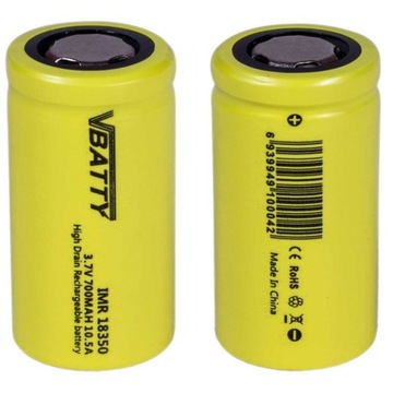 Akumulator ogniwo bateria IMR 18350 3,7 v 700 m 2x
