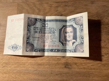 Banknoty polskie z 1948 20 zł