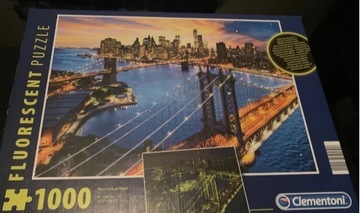 Puzzle 1000 Nowy Jork nocą świecą w ciemnosci New 