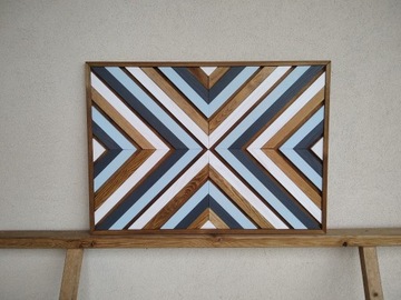 Obraz z drewna przestrzenny mozaika panel 83x47 cm