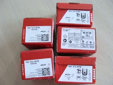 HILTI 6 PACZEK GWOZDZIE X-U16 P8 NOWE 600SZT STAL 