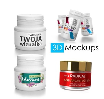 3D Mockups wizualizacje nie fotografia przedmiotów