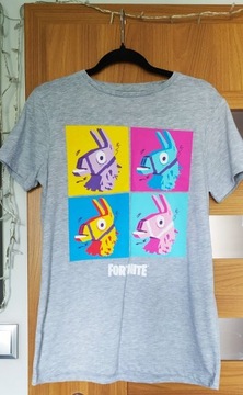 Szary t-shirt Fortnite, rozmiar XL