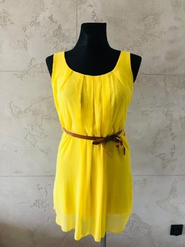 Żółta sukienka suknia letnia 36 S