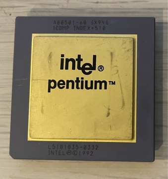 Intel Pentium 60 MHz - retro procesor - unikat!