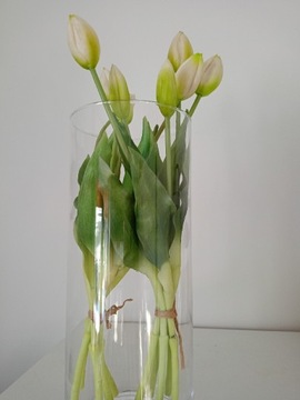 Tulipany silikonowe/gumowe 5szt. Białe 
