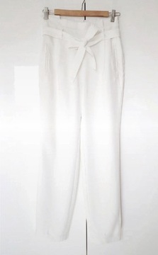 Spodnie alladynki eleganckie hamerki białe XS S 