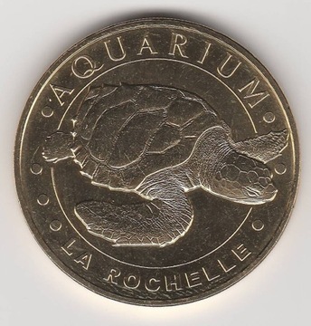 Token Monnaie De Paris,La Rochelle Aquarium Żółw