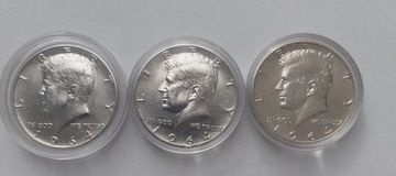 1/2 dolara - Half Dollar - Kennedy - USA - 1964