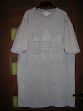 ADIDAS ORIGINALS SZARA SUKIENKA DUŻE LOGO roz.M