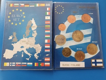 FINLANDIA 2000 r.Zestaw 8 monet euro .  