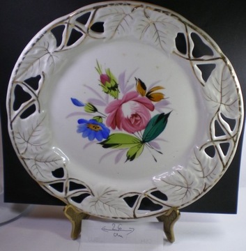 5. talerz zdobiony dekoracyjny ażurowy porcelana angielska