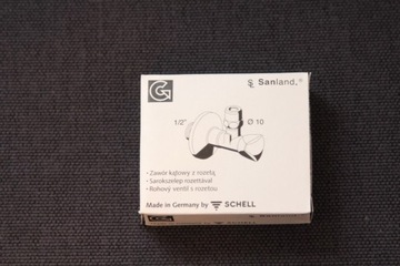 Schell zawór kątowy 1/2",rozetka, Made in Germany