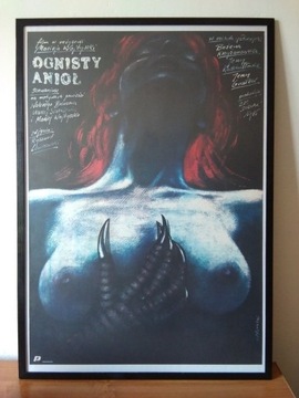 Ognisty anioł, polski plakat, Pągowski, 1985