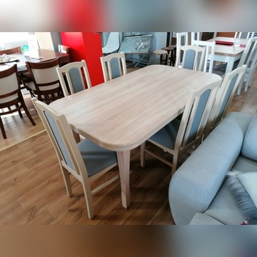 Zestaw stół 160-240/90 + 6 krzeseł