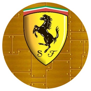 OPŁATEK NA TORT FERRARI LOGO AUTO SAMOCHÓD 30 40 