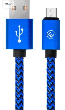 EVOMIND Kabel micro USB 2m niebieski