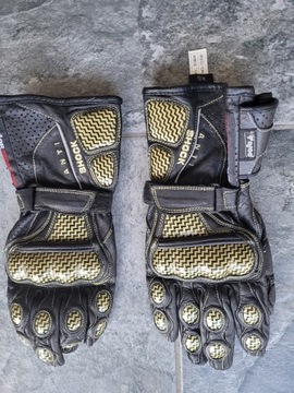 Rękawice rękawiczki motocyklowe kevlar skóra XS