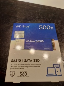 Dysk SSD WD 500GB M.2 SATA SSD Blue SA510