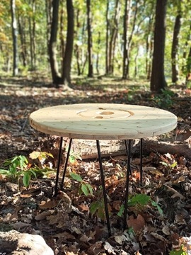 Okrągły stolik kawowy (loft, industrial) handmade