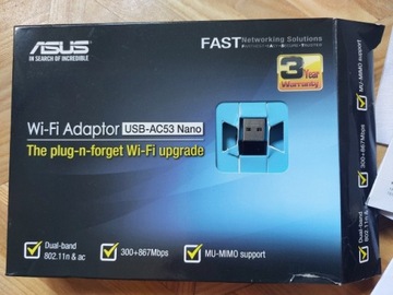 Karta Sieciowa WI-FI ASUS USB-AC53 Nano 