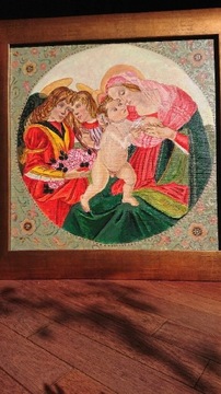 Madonna z Aniołami. Botticelli. Obraz na płótnie 