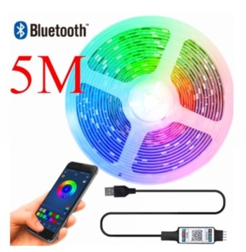 Taśma LED 5m światło USB Bluetooth RGB