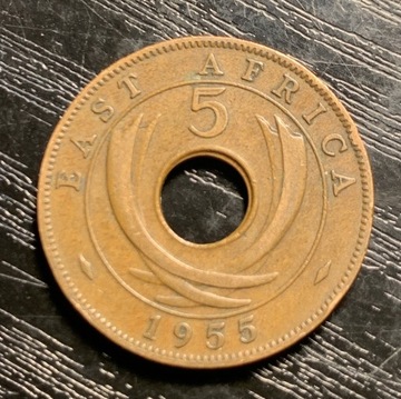 Brytyjska Afryka Wschodnia 5 centów, 1955