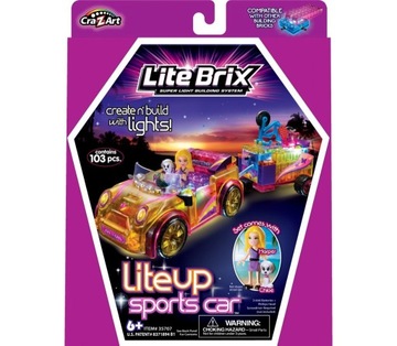 Lite Brix Girls 35707 samochód sportowy świecący