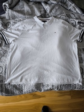 Koszulka polo Tommy Hilfiger 5XL biała męska