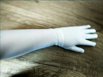 Nowe Długie  białe rękawiczki wieczorowe retro 