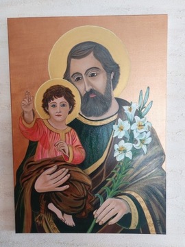 Obraz akryl 50x70 cm blejtram Święty Józef 