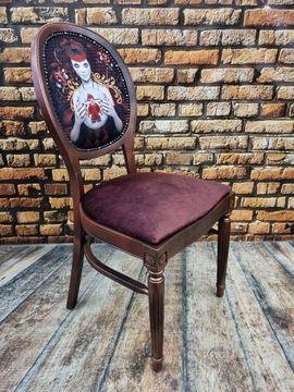 Krzesło dekoracyjne, krzesło ludwik, krzesło glam