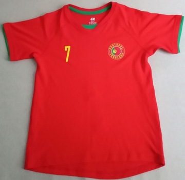 KOSZULKA T-SHIRT H&M  ROZMIAR 134/140 CR7 Portugal