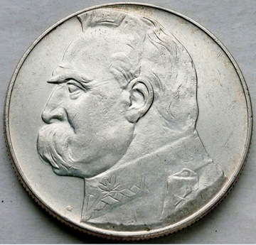 Moneta obiegowa II RP Józef Piłsudski 10zl 1935r