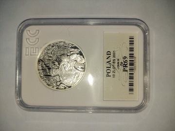 Moneta 10 zł Jan III SOBIESKI GRADING GCN PR 69