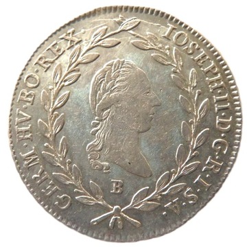 20 Krajcarów Józef II 1787 B Kremnitz R.D.R