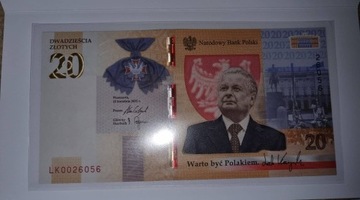 20 zł. Banknot Lech Kaczyński