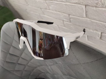 Okulary 100% SPEEDCRAFT Matte White - HiPER Silver