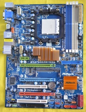 ASROCK M3A790GXH /128M PŁYTA GŁÓWNA AM3 100% OK