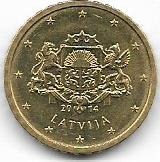 LATVIJAS/ŁOTWA/ 10 CENT 2014 ROK.