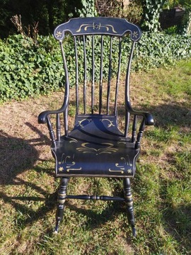 Fotel na biegunach bujany krzesło antyk