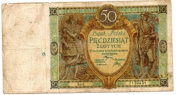 II RP 50 ZŁOTYCH 1925 SER. Ł. STEFAN BATORY