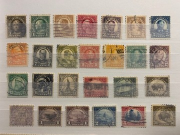 USA 1922-25 Pełna seria kasowane podwójne walory 