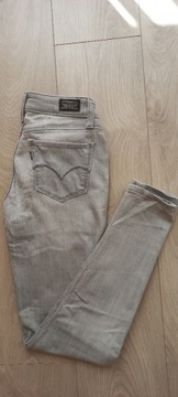 Levi's jeansy jasno szare skinny 25/30