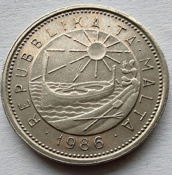 MALTA 10 Cents 1986 ŁADNA