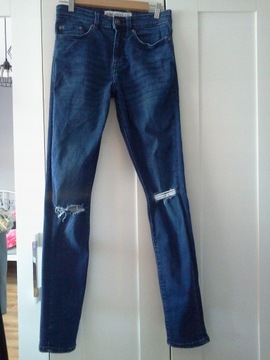NEW LOOK MEN spodnie jeansy SKINNY DZIURY 30/34