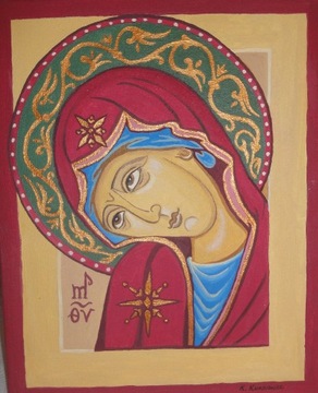 obraz olejny Matka Boża ikona Maryja Madonna